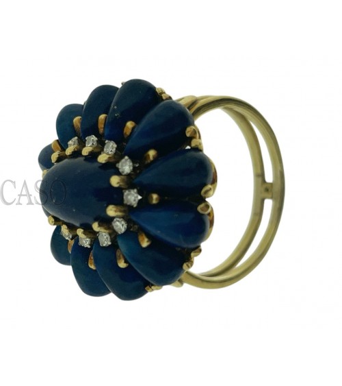 ANELLO VINTAGE ORO GIALLO E LAPISLAZZULI