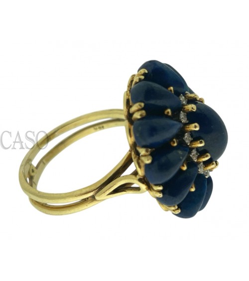 ANELLO VINTAGE ORO GIALLO E LAPISLAZZULI