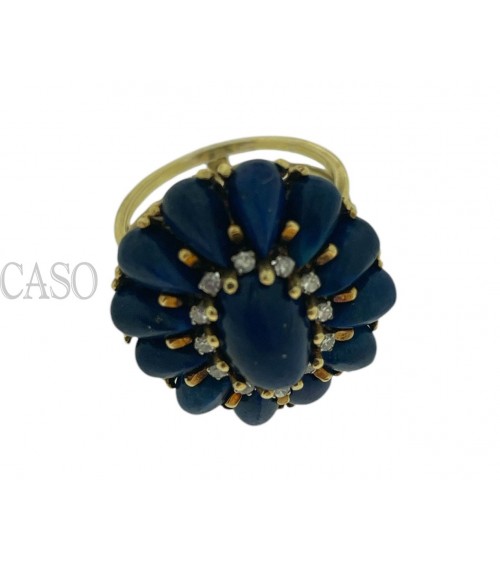 ANELLO VINTAGE ORO GIALLO E LAPISLAZZULI