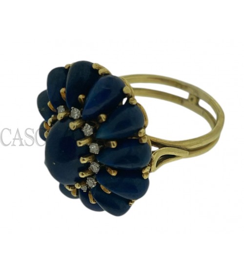 ANELLO VINTAGE ORO GIALLO E LAPISLAZZULI