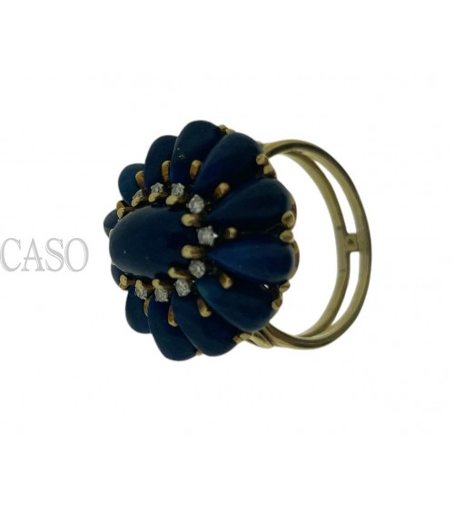 ANELLO VINTAGE ORO GIALLO E LAPISLAZZULI