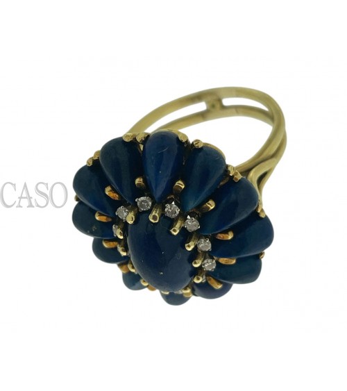 ANELLO VINTAGE ORO GIALLO E LAPISLAZZULI