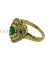 ANELLO A CUORE CON SMERALDO E BRILLANTI