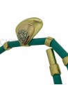 COLLANA VINTAGE ORO GIALLO TURCHESI E BRILLANTI