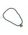 COLLANA VINTAGE ORO GIALLO TURCHESI E BRILLANTI