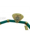 COLLANA VINTAGE ORO GIALLO TURCHESI E BRILLANTI