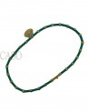 COLLANA VINTAGE ORO GIALLO TURCHESI E BRILLANTI