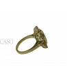ANELLO VINTAGE CON SMERALDO OVALE E BRILLANTI