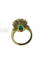 ANELLO VINTAGE CON SMERALDO OVALE E BRILLANTI