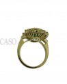 ANELLO VINTAGE CON SMERALDO OVALE E BRILLANTI