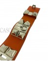 BRACCIALE HERMES MODELLO CDC IN POLLE ARANCIONE E METALLI PALLADIO