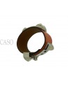 BRACCIALE HERMES MODELLO CDC IN POLLE ARANCIONE E METALLI PALLADIO