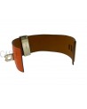 BRACCIALE HERMES MODELLO CDC IN POLLE ARANCIONE E METALLI PALLADIO