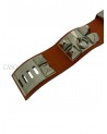 BRACCIALE HERMES MODELLO CDC IN POLLE ARANCIONE E METALLI PALLADIO