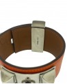 BRACCIALE HERMES MODELLO CDC IN POLLE ARANCIONE E METALLI PALLADIO