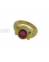 ANELLO VINTAGE RUBINO E BRILLANTI