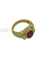 ANELLO VINTAGE RUBINO E BRILLANTI