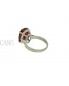 ANELLO ORO BIANCO E PIETRA ROSSA