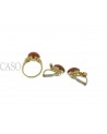 PARURE CORALLO E BRILLANTI