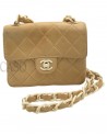 BORSA CHANEL VINTAGE MINI IN PELLE BEIGE E BACHELITE