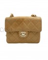 BORSA CHANEL VINTAGE MINI IN PELLE BEIGE E BACHELITE
