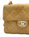 BORSA CHANEL VINTAGE MINI IN PELLE BEIGE E BACHELITE
