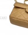 BORSA CHANEL VINTAGE MINI IN PELLE BEIGE E BACHELITE