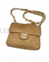 BORSA CHANEL VINTAGE MINI IN PELLE BEIGE E BACHELITE