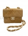 BORSA CHANEL VINTAGE MINI IN PELLE BEIGE E BACHELITE