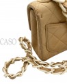 BORSA CHANEL VINTAGE MINI IN PELLE BEIGE E BACHELITE