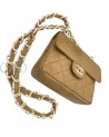 BORSA CHANEL VINTAGE MINI IN PELLE BEIGE E BACHELITE
