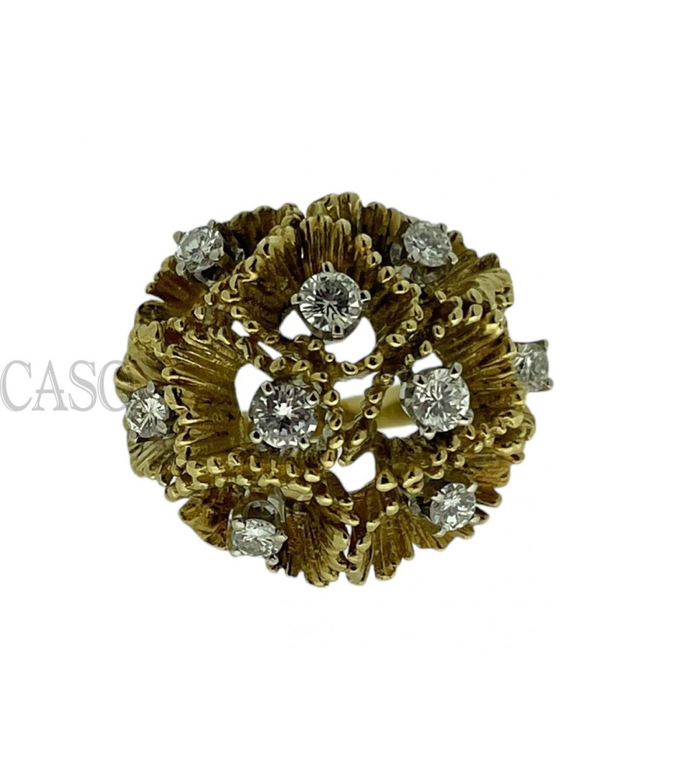 ANELLO VINTAGE  ORO GIALLO E BRILLANTI