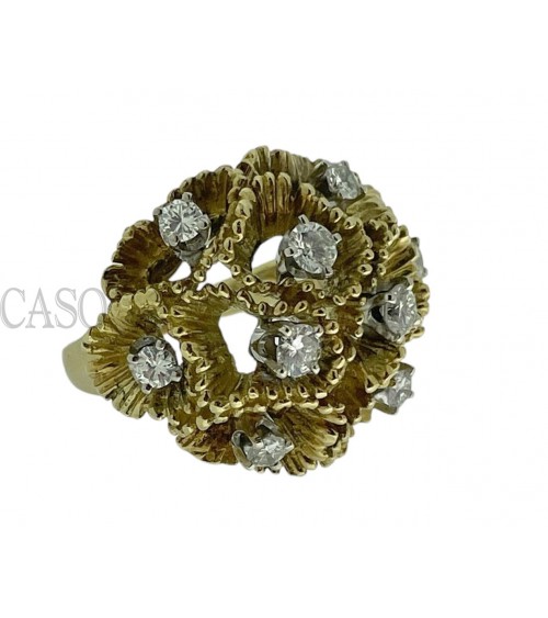 ANELLO VINTAGE  ORO GIALLO E BRILLANTI