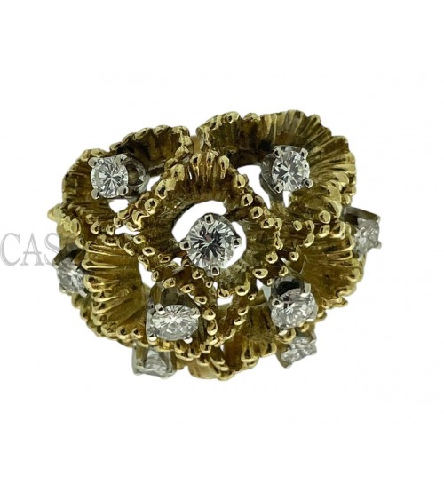 ANELLO VINTAGE  ORO GIALLO E BRILLANTI