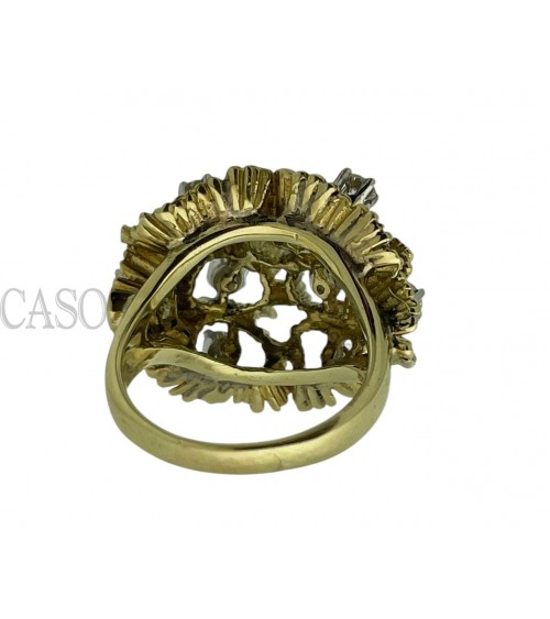 ANELLO VINTAGE  ORO GIALLO E BRILLANTI