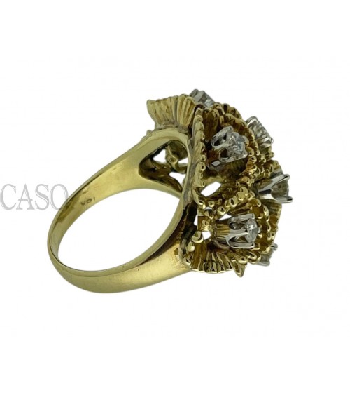 ANELLO VINTAGE  ORO GIALLO E BRILLANTI