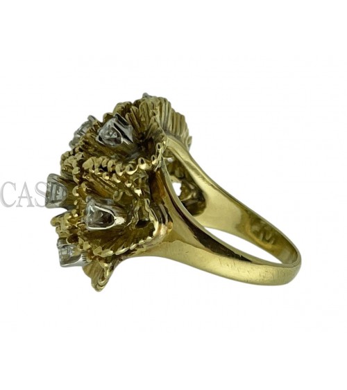 ANELLO VINTAGE  ORO GIALLO E BRILLANTI