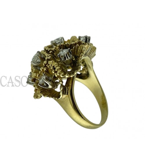 ANELLO VINTAGE  ORO GIALLO E BRILLANTI