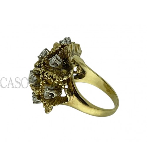 ANELLO VINTAGE  ORO GIALLO E BRILLANTI