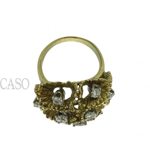 ANELLO VINTAGE  ORO GIALLO E BRILLANTI
