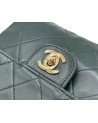 POCHETTE CHANEL VINTAGE IN PELLE VERDE