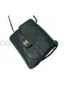 POCHETTE CHANEL VINTAGE IN PELLE VERDE