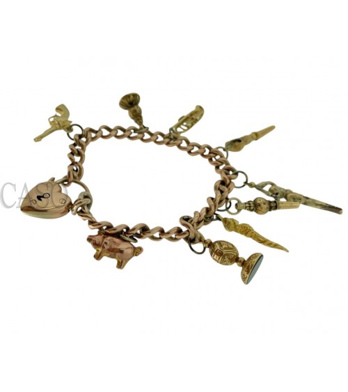 BRACCIALE IN ORO CON CHARMS