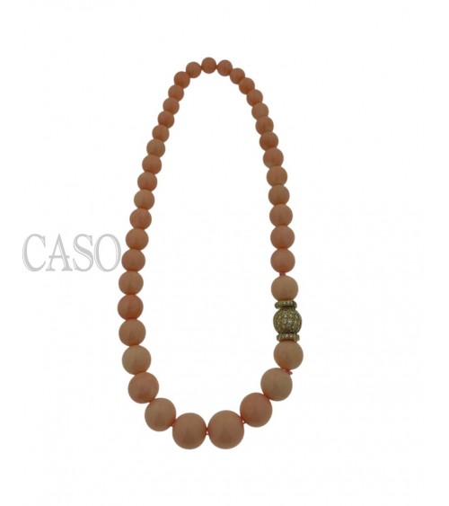 GIROCOLLO CORALLO ROSA E BRILLANTI