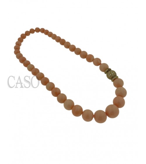 GIROCOLLO CORALLO ROSA E BRILLANTI