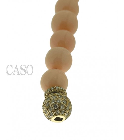 GIROCOLLO CORALLO ROSA E BRILLANTI