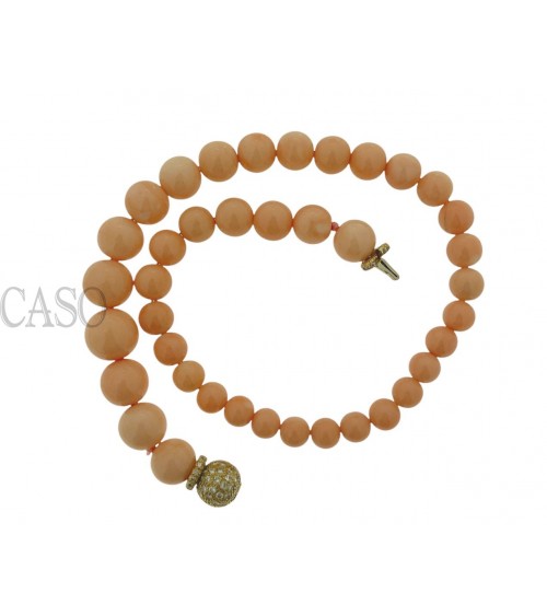 GIROCOLLO CORALLO ROSA E BRILLANTI