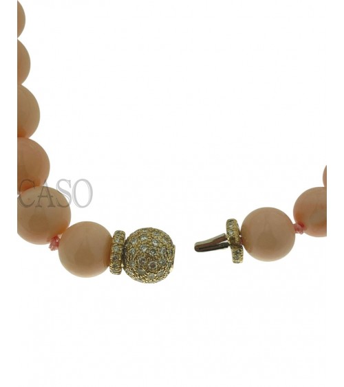 GIROCOLLO CORALLO ROSA E BRILLANTI