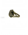 ANELLO VINTAGE ORO GIALLO BRILLANTI E ZAFFIRI