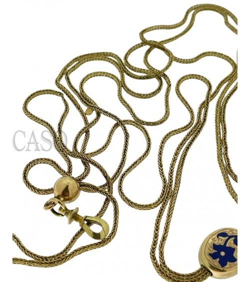 ANTICO SALISCENDI IN ORO CON SMALTI